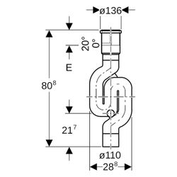 Geberit PE Schneckengeruchsverschluss mit Serviceöffnung Außendurchmesser 110mm... GEBERIT-367813161 4025416032434 (Abb. 1)