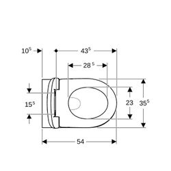 Geberit Renova Set Wand-WC Tiefspüler, mit WC-Sitz Tiefe 54cm, Weiß... GEBERIT-500802001 4025410717825 (Abb. 1)