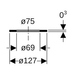 Geberit PE Flanschdichtung d 75mm, di 69mm... GEBERIT-365742001 4025416027805 (Abb. 1)