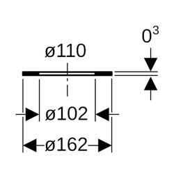 Geberit PE Flanschdichtung d 110mm, di 102mm... GEBERIT-367742001 4025416032144 (Abb. 1)