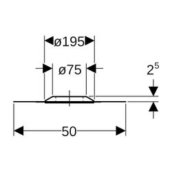 Geberit Feuchtigkeitsabdichtung mit Anschlussfolie Resistit Außendurchmesser 75mm, A... GEBERIT-365673001 4025416027690 (Abb. 1)