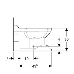 Geberit Bambini Stand-WC für Kinder, Tiefspüler, Löwentatzendesign, für WC-Sitz Tief... GEBERIT-212000000 4022009021981 (Abb. 1)