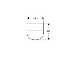 Geberit Renova Plan Urinal mit Deckel, Zulauf von hinten, Abgang nach hinten, Tiefe ... GEBERIT-235120000 4022009305845 (Abb. 1)