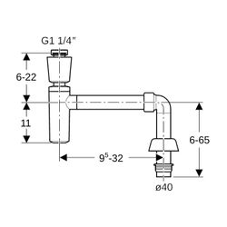 Geberit Tauchrohrgeruchsverschluss für Waschbecken, Ventilrosette, Manschette Abgang... GEBERIT-151028111 4025416706359 (Abb. 1)