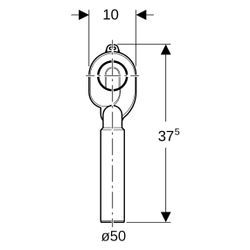 Geberit Urinalgeruchsverschluss Abgang vertikal Außendurchmesser 50mm, Alpinweiß... GEBERIT-152951111 4025416585282 (Abb. 1)