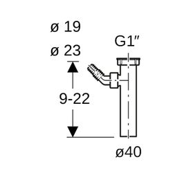 Geberit Anschlussstutzen mit Überwurfmutter, mit Winkelschlauchtülle Außendurchmesse... GEBERIT-152242111 4025416018278 (Abb. 1)