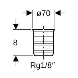 Geberit Ablaufventil mit Rundgewinde Rg 1/8″, D 7cm, Kieselgrau... GEBERIT-352328081 4025416057697 (Abb. 1)