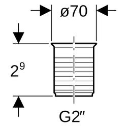 Geberit Ablaufventil mit Rundgewinde Rg 1/8″, D 7cm für Bodenablauf für Dusche... GEBERIT-242080001 4025416861867 (Abb. 1)
