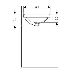 Geberit VariForm Einbauwaschtisch rund Durchmesser 40cm, ohne Hahnloch, Überlauf sic... GEBERIT-500701012 4025416824213 (Abb. 1)
