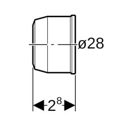 Geberit Kappe auf Verteiler mit Steckanschluss, unlösbar CW617N, di 28mm... GEBERIT-653483001 4025416760900 (Abb. 1)