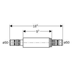 Geberit Mepla Langkupplung, DN 40, 50mm, Rotguss, 606575005... GEBERIT-606575005 4025416680345 (Abb. 1)