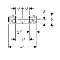 Geberit Montageplatte abgesetzt, einfach 1,0215... GEBERIT-601733001 4025416041818 (Abb. 1)