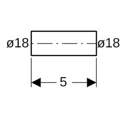 Geberit Mapress Edelstahl Rohrnippel Außendurchmesser 18mm... GEBERIT-32051 4024723320517 (Abb. 1)