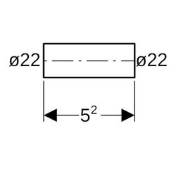 Geberit Mapress Edelstahl Rohrnippel Außendurchmesser 22mm... GEBERIT-32052 4024723320524 (Abb. 1)