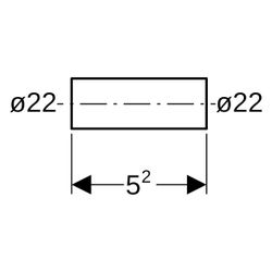 Geberit Mapress Edelstahl Rohrnippel, DN 20, 22mm, 52mm, Edelstahl, 32052... GEBERIT-32052 4024723320524 (Abb. 1)