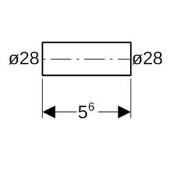 Geberit Mapress Edelstahl Rohrnippel Außendurchmesser 28mm... GEBERIT-32053 4024723320531 (Abb. 1)