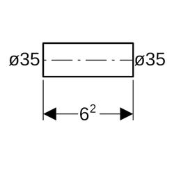 Geberit Mapress Edelstahl Rohrnippel Außendurchmesser 35mm... GEBERIT-32054 4024723320548 (Abb. 1)