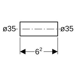 Geberit Rohrnippel Mapress, DN 32, 35mm, 62mm, Edelstahl, 32054... GEBERIT-32054 4024723320548 (Abb. 1)