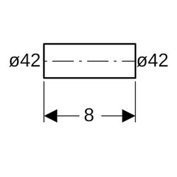 Geberit Mapress Edelstahl Rohrnippel Außendurchmesser 42mm... GEBERIT-32055 4024723320555 (Abb. 1)