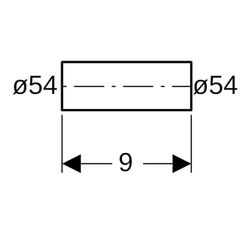 Geberit Mapress Edelstahl Rohrnippel Außendurchmesser 54mm... GEBERIT-32056 4024723320562 (Abb. 1)