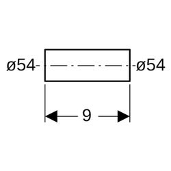 Geberit Mapress Edelstahl Rohrnippel, DN 50, 54mm, 90mm, CrNiMo-Stahl 1.4401, Edelstahl... GEBERIT-32056 4024723320562 (Abb. 1)