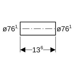 Geberit Mapress Rohrnippel, DN 65, 76,1mm, 136mm, Edelstahl, 32057... GEBERIT-32057 4024723320579 (Abb. 1)