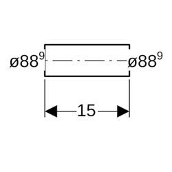 Geberit Mapress Edelstahl Rohrnippel Außendurchmesser 88,9mm... GEBERIT-32058 4024723320586 (Abb. 1)