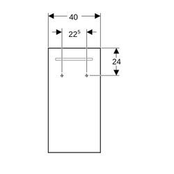 Geberit Renova Compact Lichtspiegel, Breite 40cm, Höhe 80cm, Aluminium eloxiert... GEBERIT-Y862340000 4022009329735 (Abb. 1)