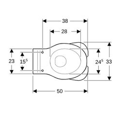 Geberit Bambini Stand-WC für Kinder, Tiefspüler, Löwentatzendesign, für WC-Sitz Tief... GEBERIT-212000000 4022009021981 (Abb. 1)