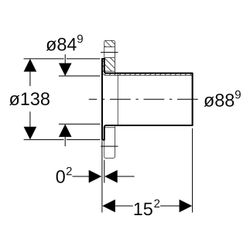 Geberit Mapress Kupfer Bund mit Einschubende, für Losflansch PN 10/16 D 88,9mm, DN 80... GEBERIT-63712 4024723637127 (Abb. 1)