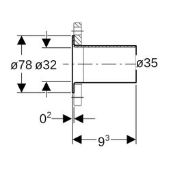 Geberit Mapress Kupfer Bund mit Einschubende, für Losflansch PN 10/16 d 35mm, DN 32... GEBERIT-63707 4025410549419 (Abb. 1)
