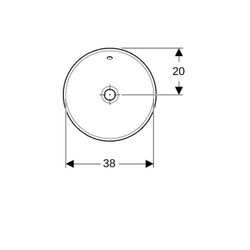 Geberit VariForm Einbauwaschtisch rund Durchmesser 40cm, ohne Hahnloch, Überlauf sic... GEBERIT-500701012 4025416824213 (Abb. 1)