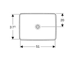 Geberit VariForm Einbauwaschtisch, rechteckig Breite 55cm, Tiefe 40cm, ohne Hahnloch... GEBERIT-500739002 4025416302544 (Abb. 1)