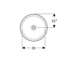 Geberit VariForm Unterbauwaschtisch, rund Außendurchmesser 40,5cm, ohne Hahnloch, oh... GEBERIT-500747002 4025416302650 (Abb. 1)