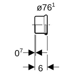 Geberit Mapress Kappe, DN 65, 76,1mm, Edelstahl, 33219... GEBERIT-33219 4024723332190 (Abb. 1)