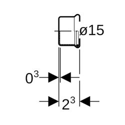 Geberit Mapress Edelstahl Kappe, Gas, d 15mm... GEBERIT-34462 4024723344629 (Abb. 1)