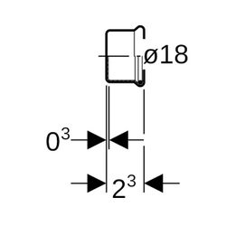 Geberit Mapress Edelstahl Kappe, Gas, d 18mm... GEBERIT-34463 4024723344636 (Abb. 1)