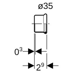 Geberit Mapress Kappe, DN 32, 35mm, Edelstahl 1.4401, 34466... GEBERIT-34466 4024723344667 (Abb. 1)