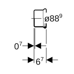 Geberit Mapress Edelstahl Kappe, Gas, d 88,9mm... GEBERIT-34470 4024723344704 (Abb. 1)