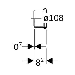 Geberit Mapress Edelstahl Kappe, Gas, d 108mm... GEBERIT-34471 4024723344711 (Abb. 1)