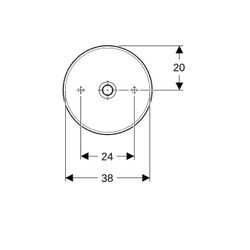 Geberit VariForm Aufsatzwaschtisch rund Durchmesser 40cm, ohne Hahnloch, ohne Überla... GEBERIT-500768012 4025416682882 (Abb. 1)