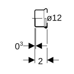 Geberit Mapress C-Stahl Kappe Außendurchmesser 12mm... GEBERIT-20211 4024723202110 (Abb. 1)