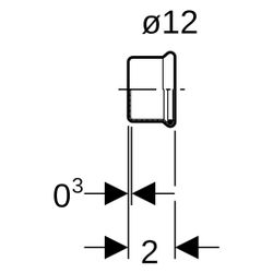 Geberit Kappe Mapress C-Stahl, DN 10, 12mm, Stahl, galvanisch verzinkt, 20211... GEBERIT-20211 4024723202110 (Abb. 1)