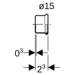 Geberit Kappe Mapress C-Stahl, DN 12, 15mm, Stahl, Edelstahl, 20212... GEBERIT-20212 4024723202127 (Abb. 1)