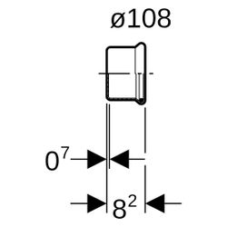 Geberit Kappe Mapress C-Stahl, DN 100, 108mm, 82mm, Stahl, Edelstahl, 20221... GEBERIT-20221 4024723202219 (Abb. 1)