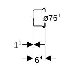Geberit Mapress Kupfer Kappe Außendurchmesser 76,1mm... GEBERIT-60240 4024723602408 (Abb. 1)
