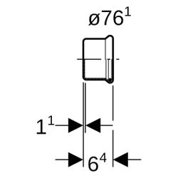 Geberit Mapress Kupfer Kappe, DN 65, 76,1mm, Kupfer, 60240... GEBERIT-60240 4024723602408 (Abb. 1)