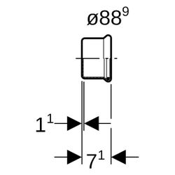 Geberit Kappe Mapress, DN 80, 88,9mm, Kupfer, Kupfer, 60241... GEBERIT-60241 4024723602415 (Abb. 1)