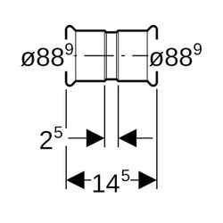 Geberit Mapress Therm Muffe d 88,9mm... GEBERIT-44010 4025410097439 (Abb. 1)