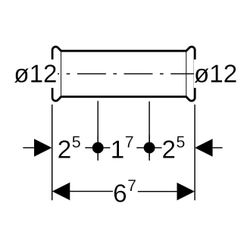 Geberit Mapress Edelstahl Schiebemuffe Außendurchmesser 12mm... GEBERIT-32101 4024723321019 (Abb. 1)